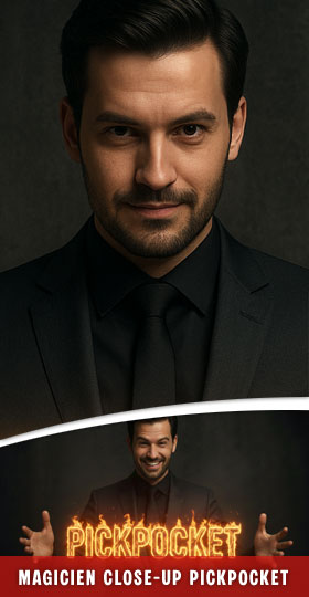 magicien close-up pickpocket